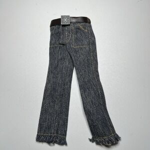 Bratz Boyz doll denim jeans with a belt and frayed hems